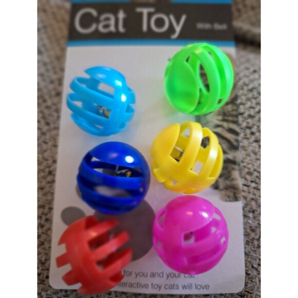 Balls with Bells Cat Toys Set, 6pk Assorted - Picture 2 of 4